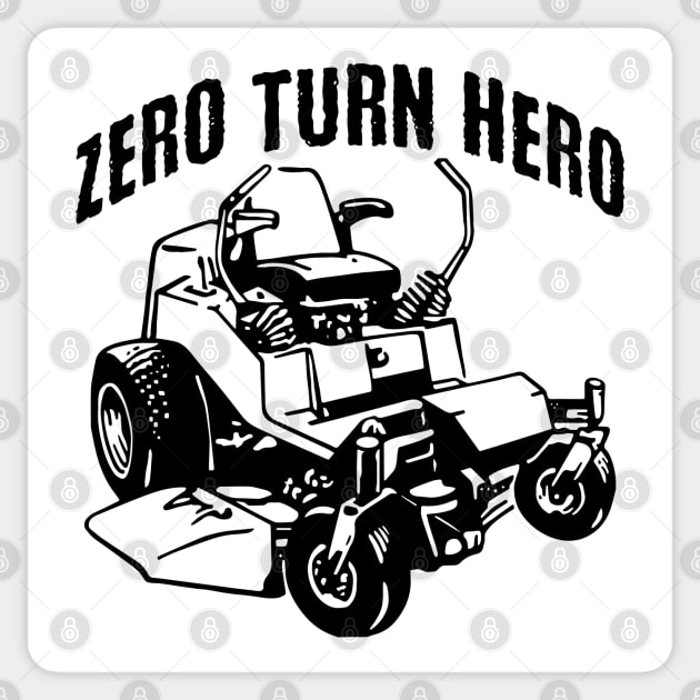 Zero Turn Hero, ztm lawn mower boss design Sticker by Luxinda